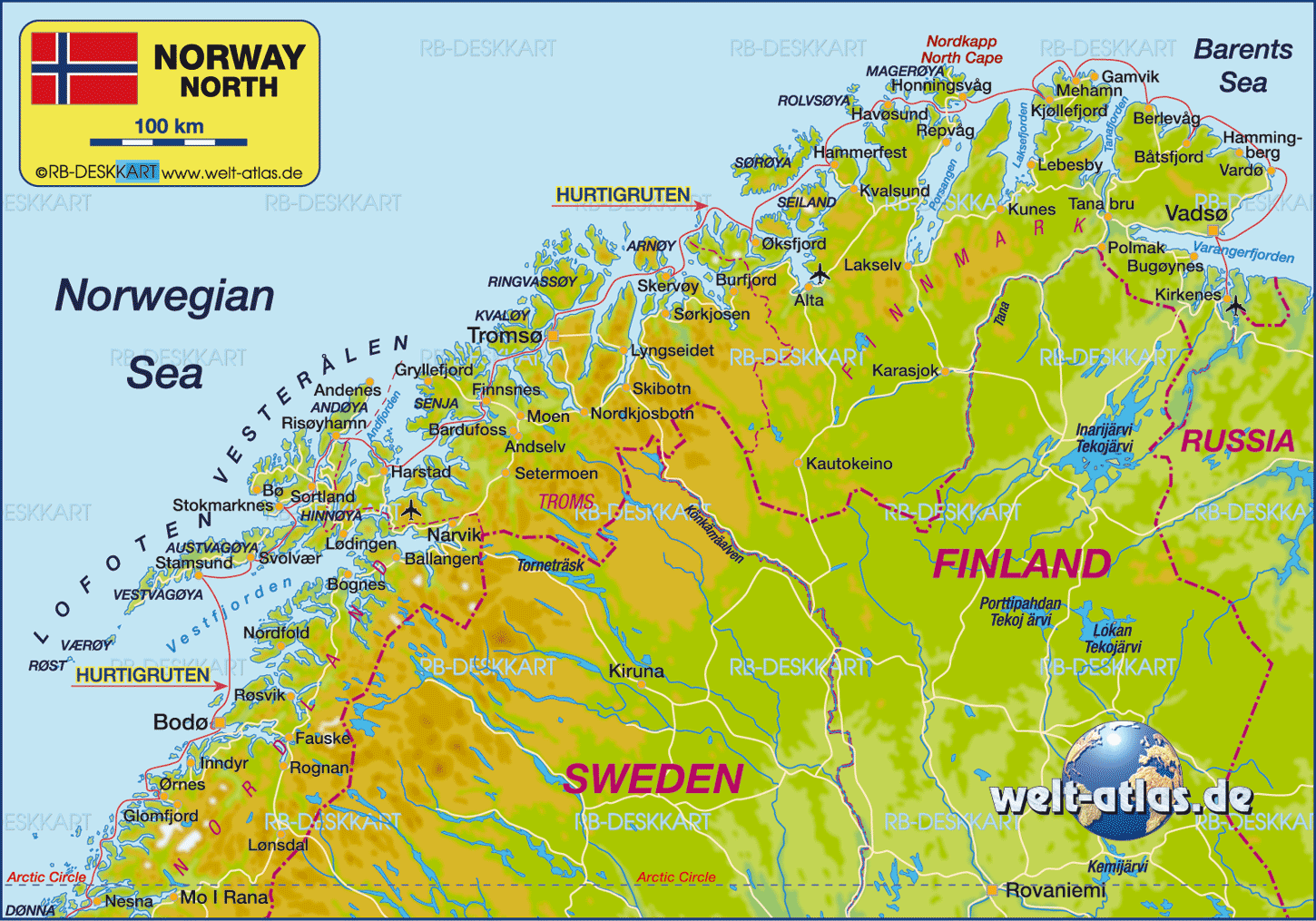 north norway Bodo map
